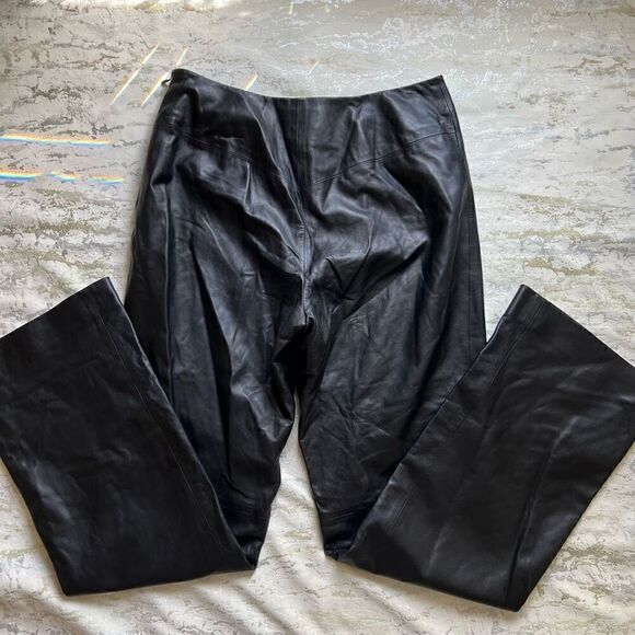 Talbots vintage 100% leather straight leg trouser - Picture 9 of 9